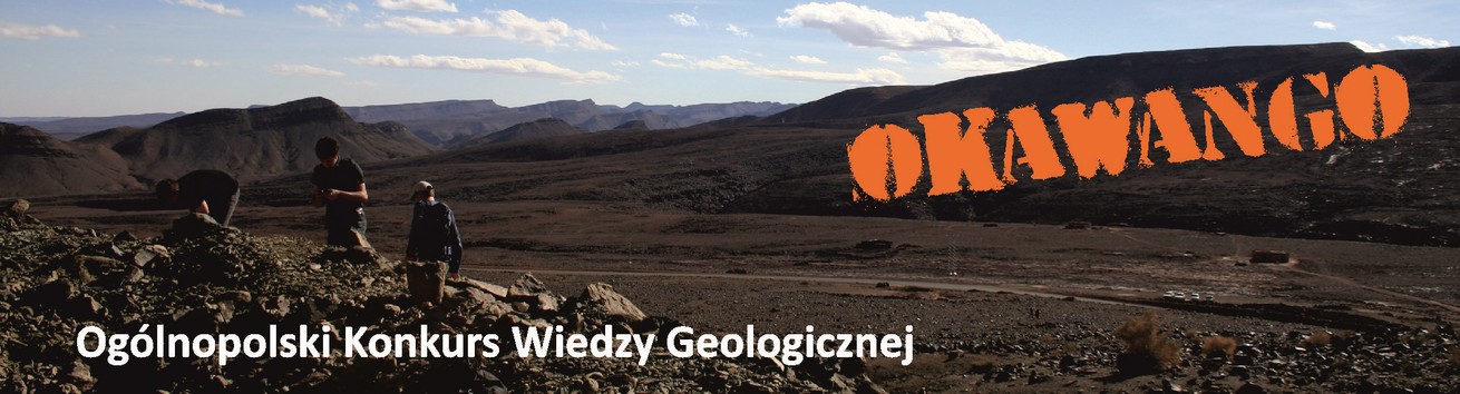 baner Ogólnopolskiego Konkursu Wiedzy Geologicznej - Okawango