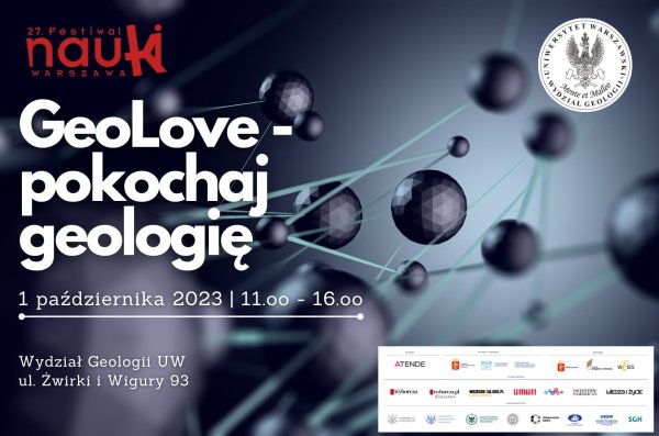 plakat o pikniku "GeoLove - pokochaj geologię", 01.10.2023, godz. 11.00-16.00