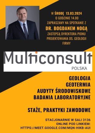 Spotkanie z przedstawicielem firmy Multiconsult Polska – 13.03.2024