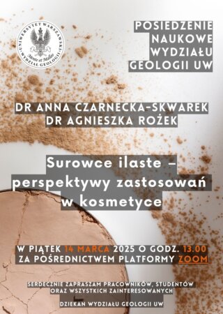 plakat – Posiedzenie Naukowe Wydziału Geologii w dniu 14.03.2025