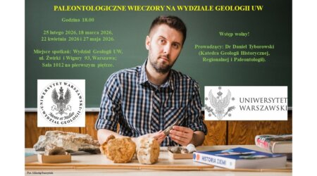 plakat – Paleontologiczne Wieczory – semestr letni 2025/2026